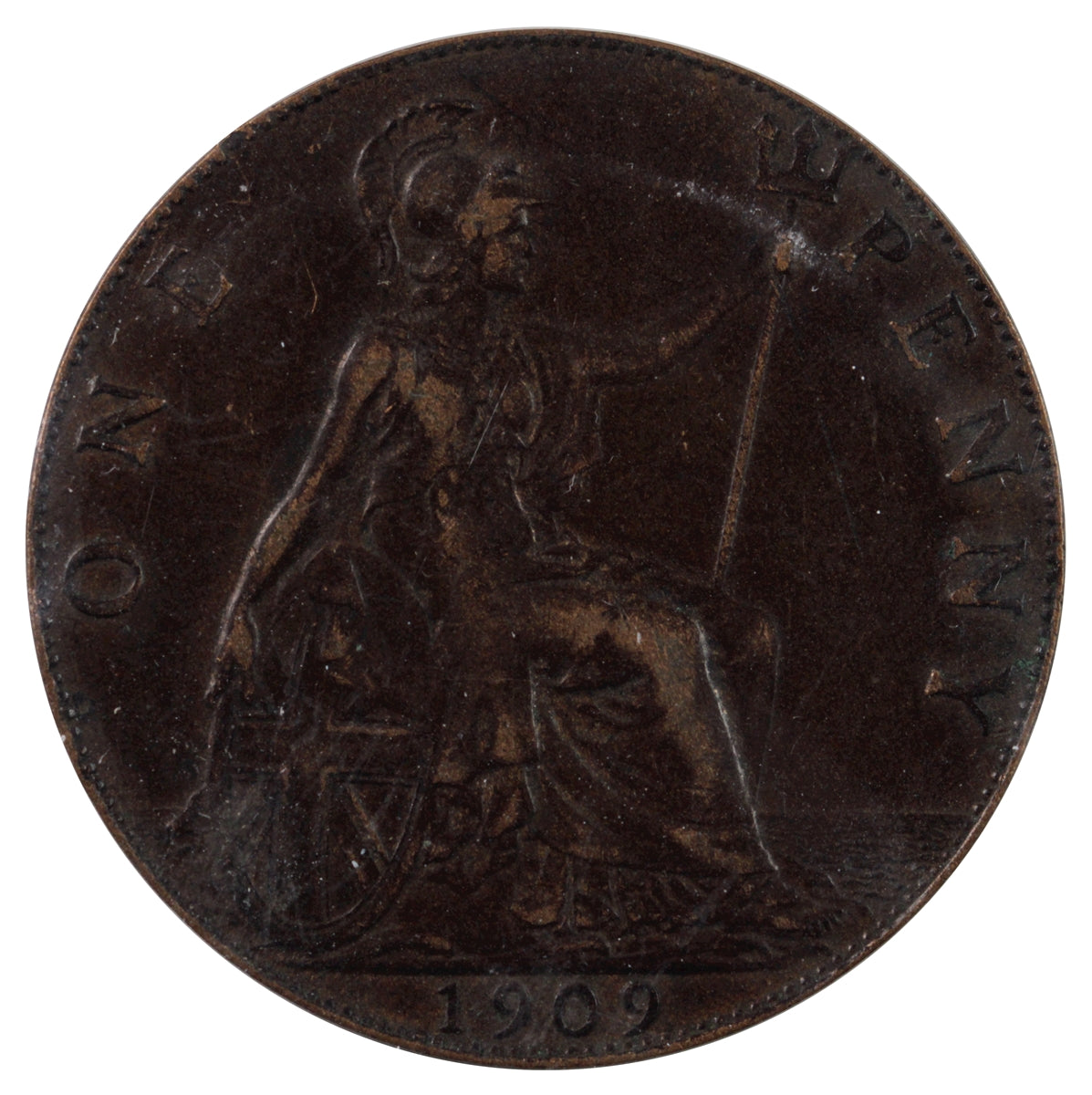 Great Britain 1909 Penny VF-EF (VF30)