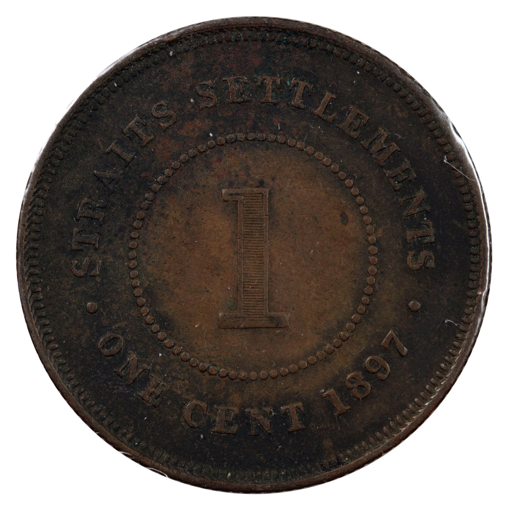 Straits Settlements 1897 Cent VF-EF (VF30)