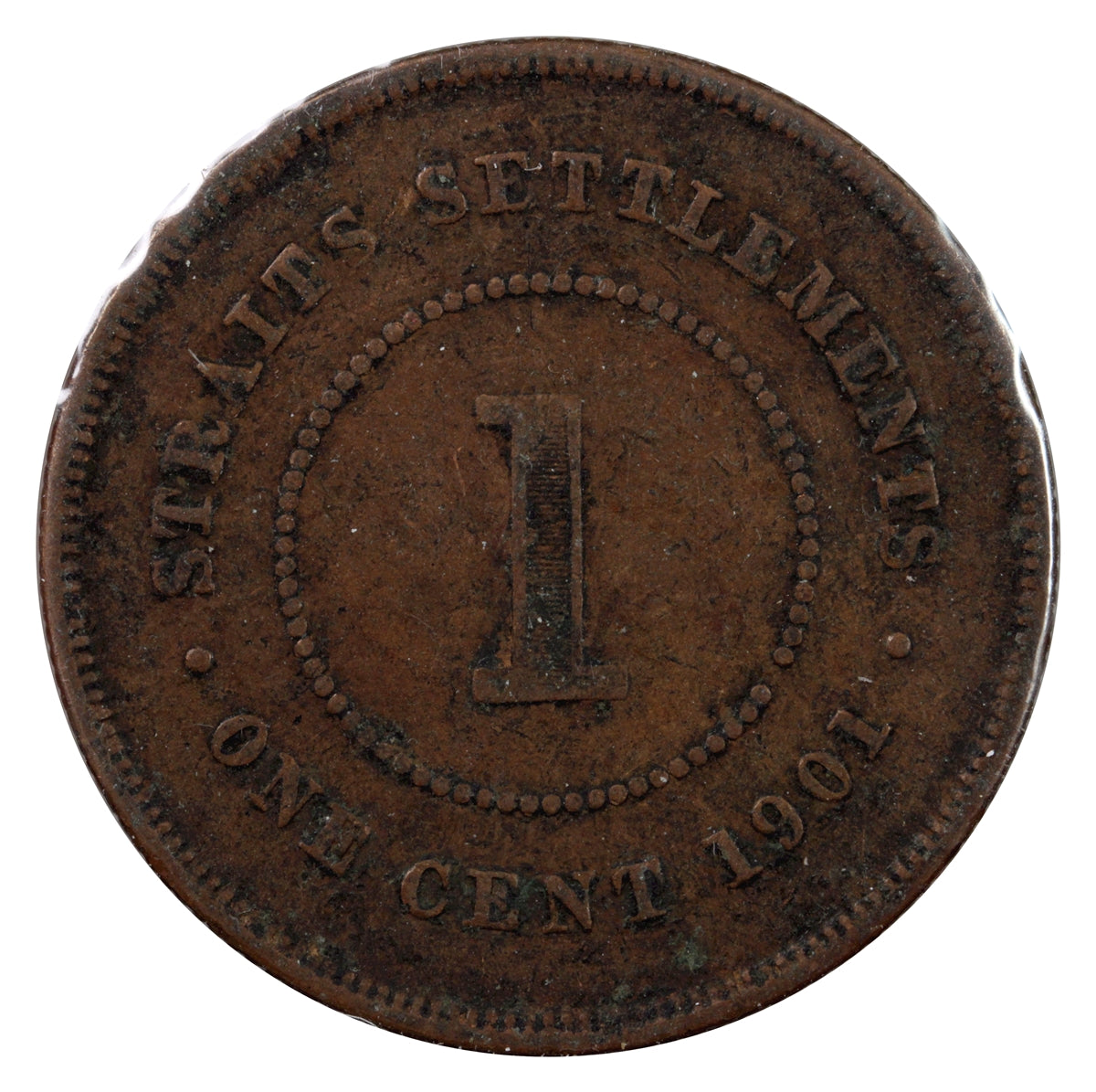 Straits Settlements 1901 Cent Very Fine (VF20)