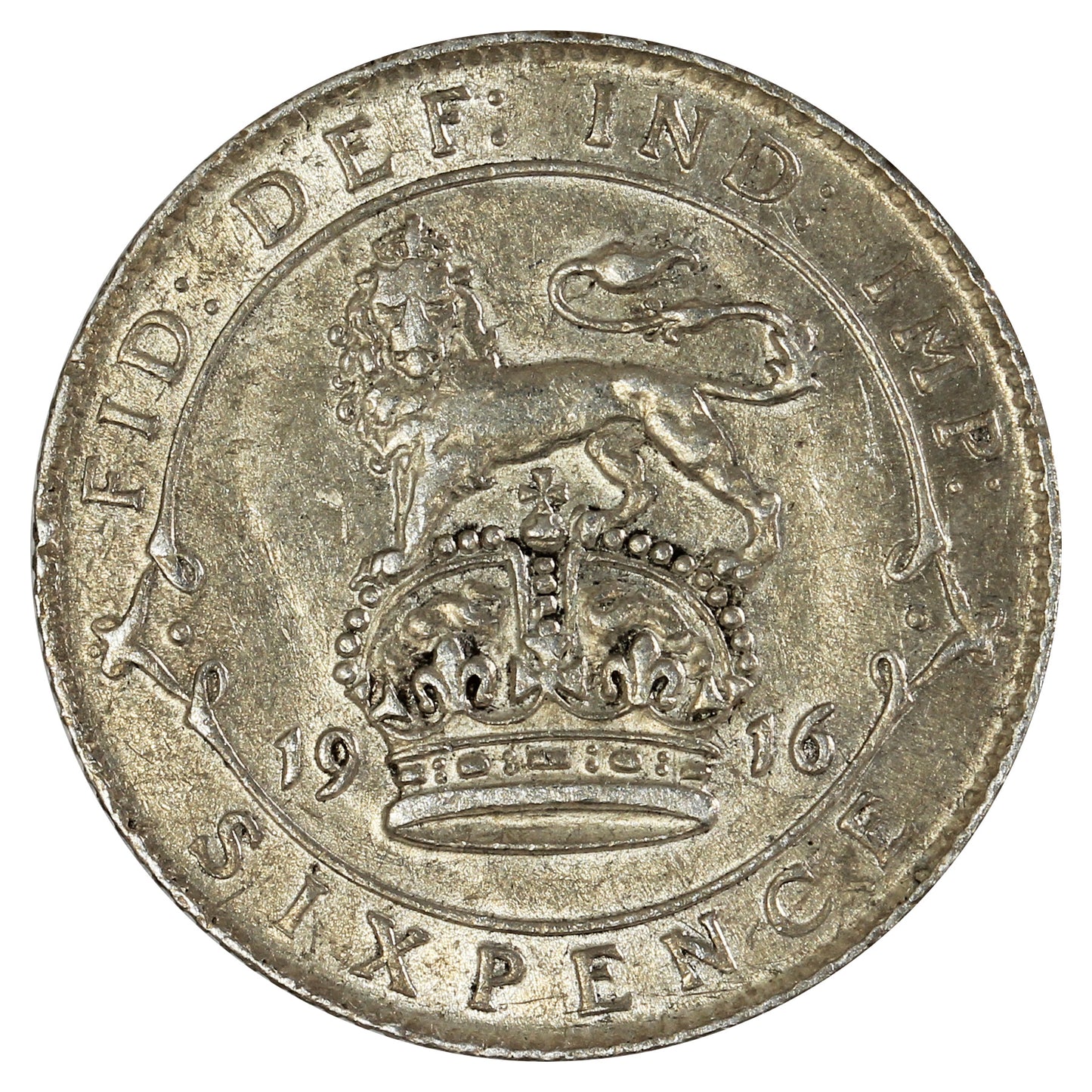 Great Britain 1916 6 Pence Extra Fine (EF40)