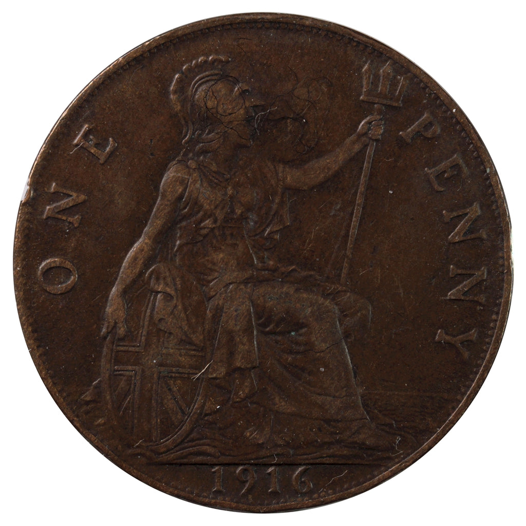 Great Britain 1916 Penny VF-EF (VF30)