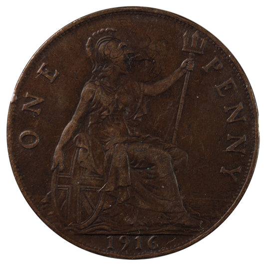 Great Britain 1916 Penny VF-EF (VF30)