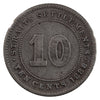 Straits Settlements 1888 10 Cents Very Fine (VF20)