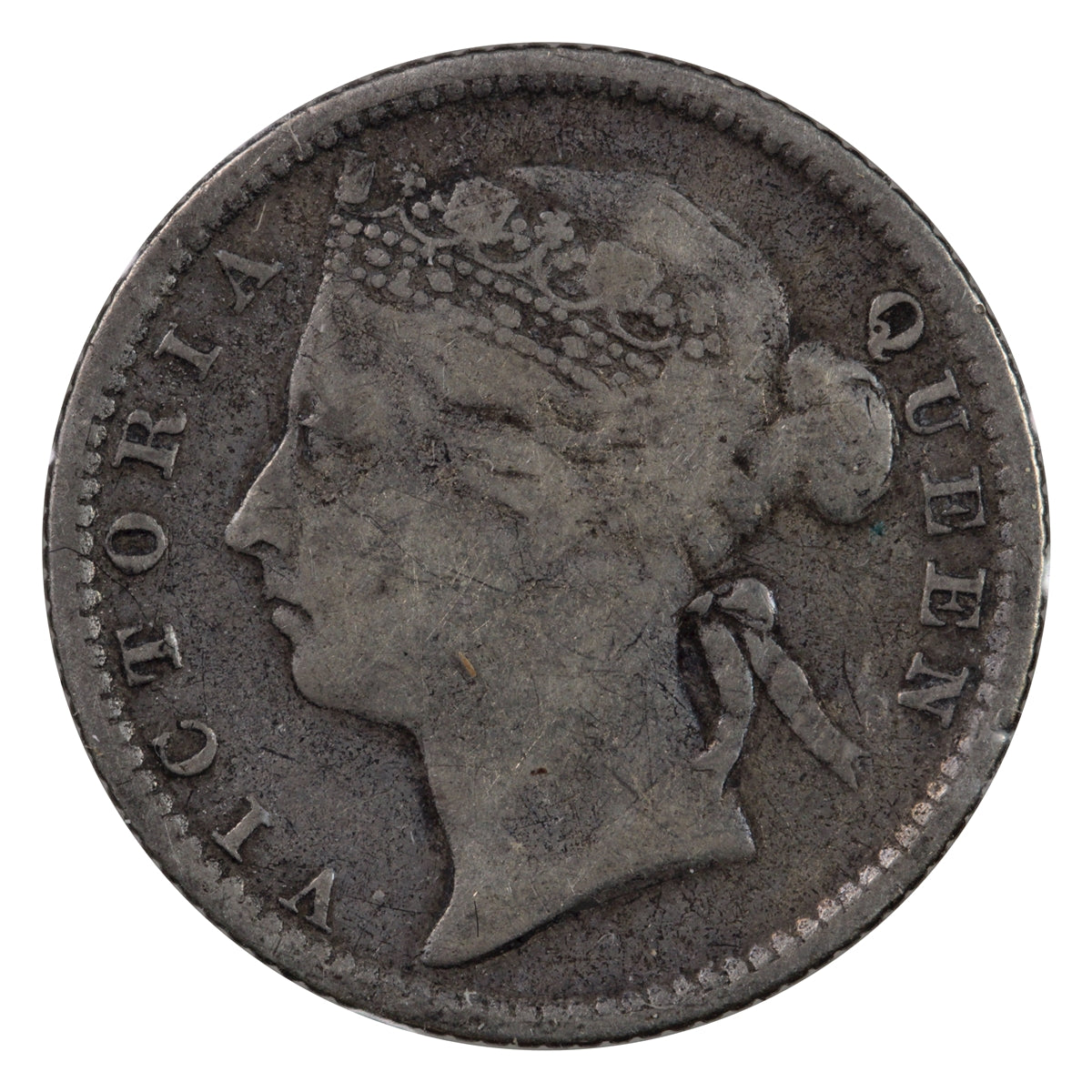 Straits Settlements 1888 10 Cents Very Fine (VF20)
