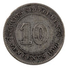 Straits Settlements 1896 10 Cents Very Fine (VF20)