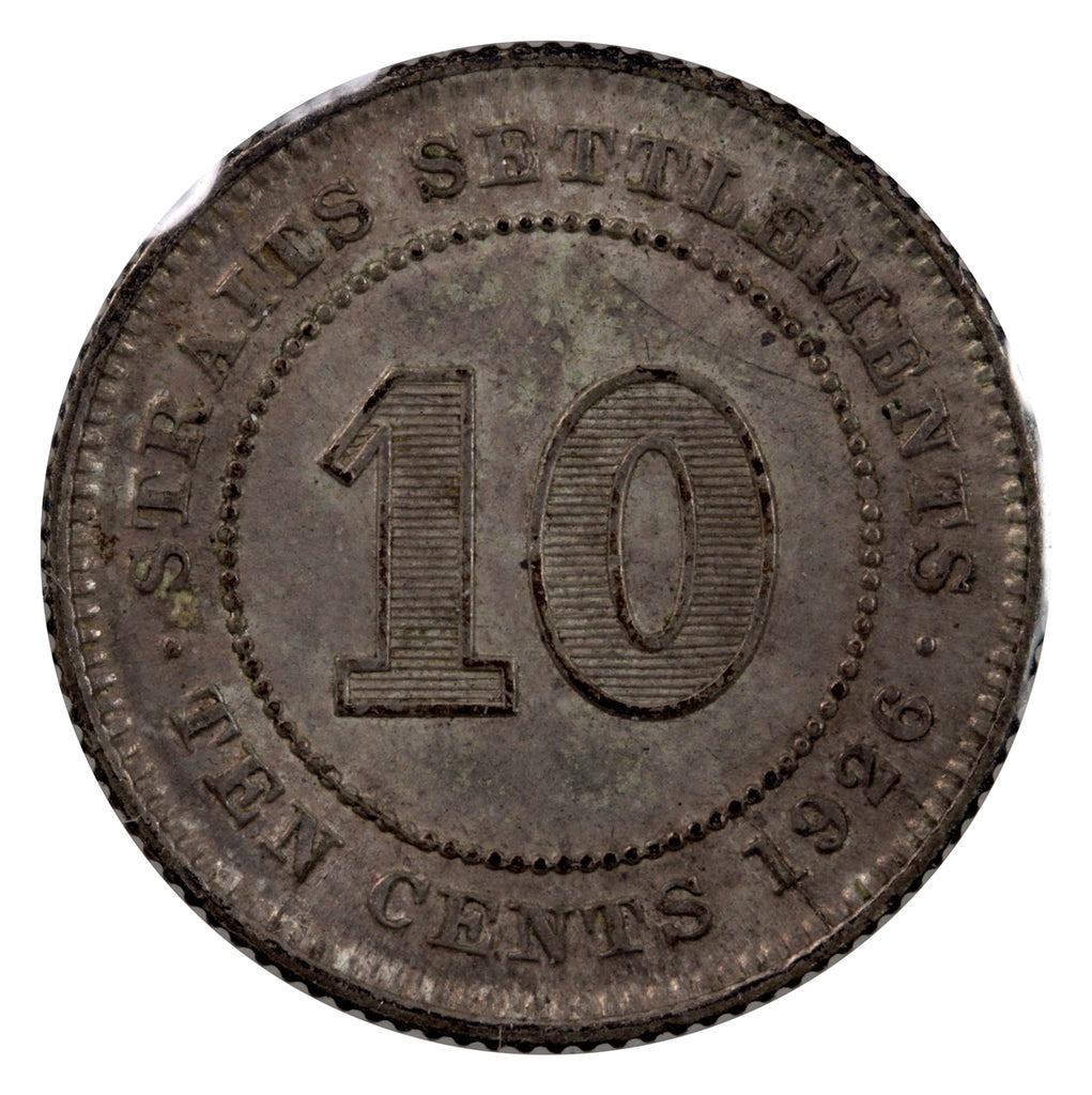 Straits Settlements 1926 10 Cents Extra Fine (EF40)