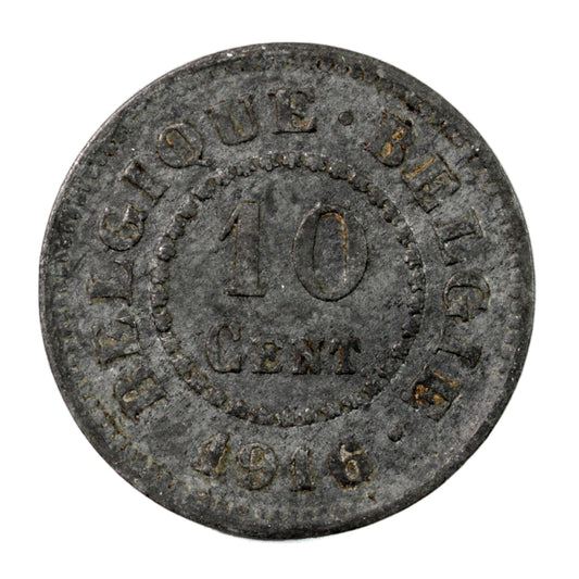 Belgium 1916 1 Dot 10 Centimes Extra Fine (EF-40)