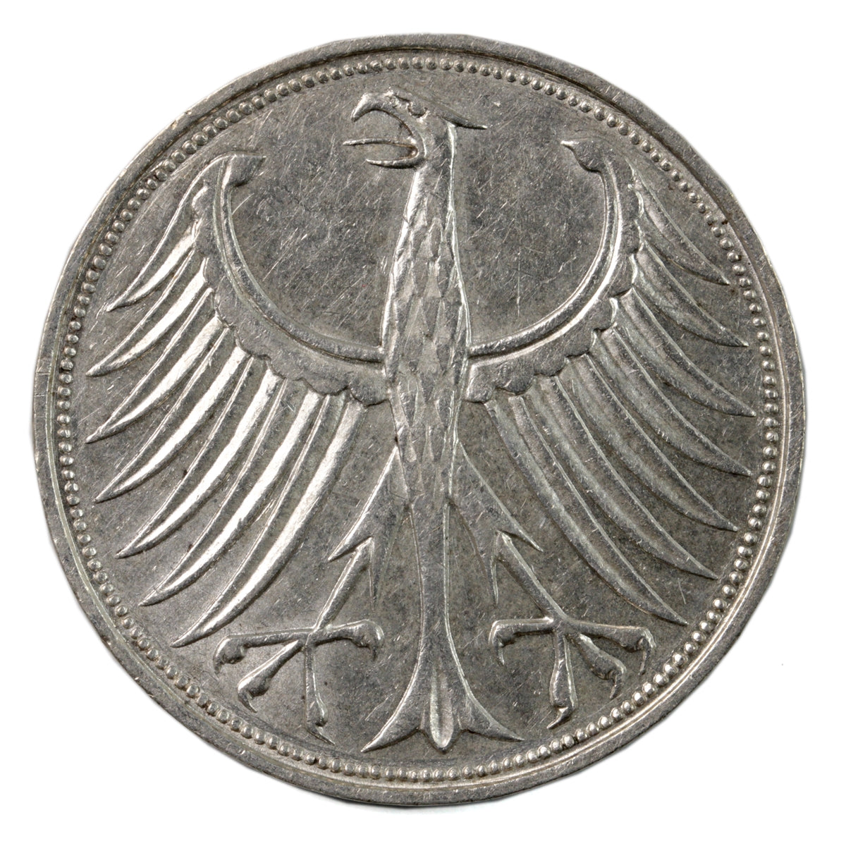 Germany 1959D 5 Marks Extra Fine (EF40) $