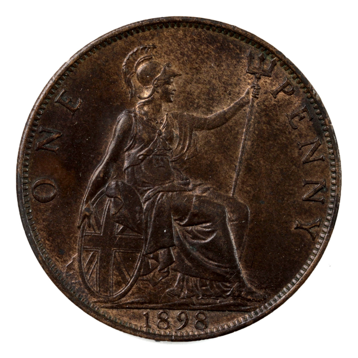 Great Britain 1898 Penny Almost Uncirculated (AU50) $