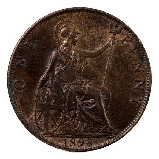 Great Britain 1898 Penny Almost Uncirculated (AU50) $