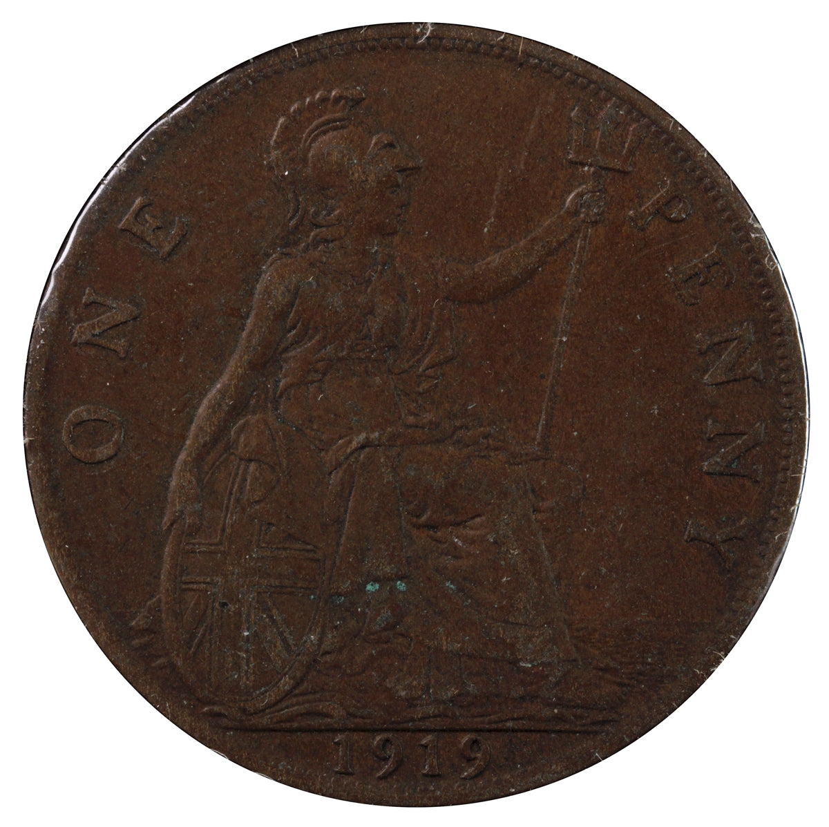 Great Britain 1919 Penny VF-EF (VF30)