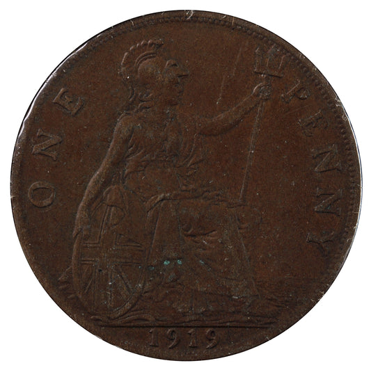 Great Britain 1919 Penny VF-EF (VF30)