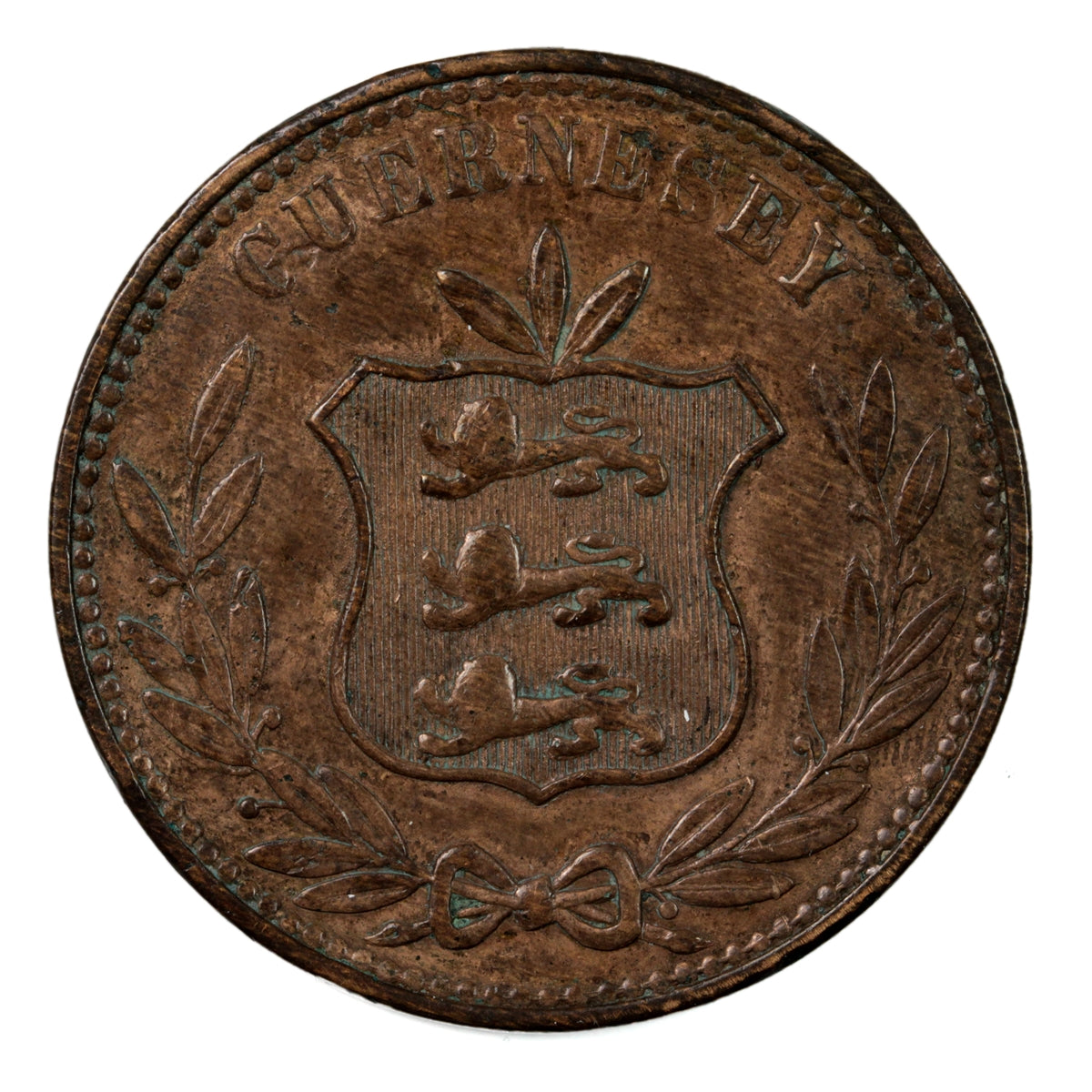 Guernsey 1868 8 Doubles Extra Fine (EF40) $