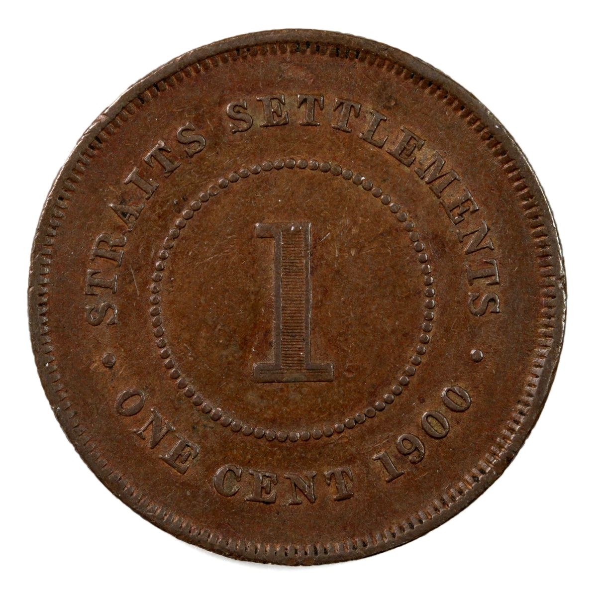 Straits Settlements 1900 Cent VF-EF (VF30) $