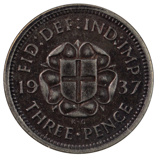 Great Britain 1937 Silver 3 Pence Brilliant Uncirculated (MS63)