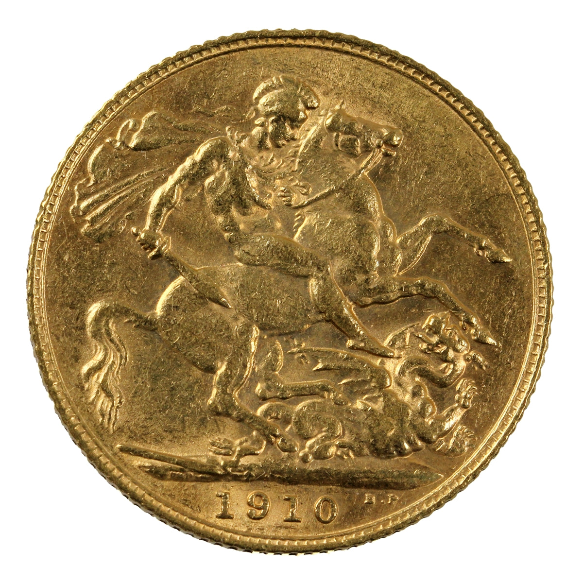 Great Britain 1910 Gold Sovereign EF-AU (EF45)