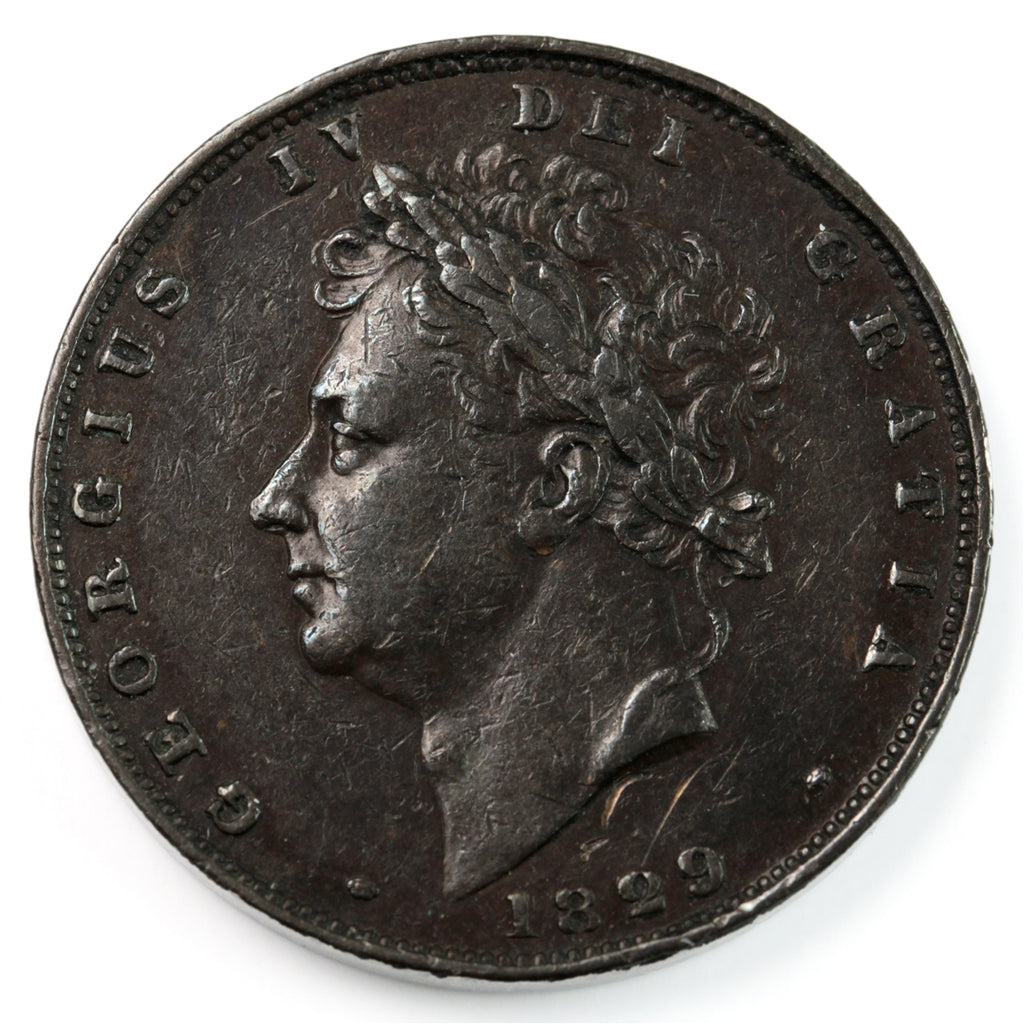 Great Britain 1829 Farthing Extra Fine (EF40) $
