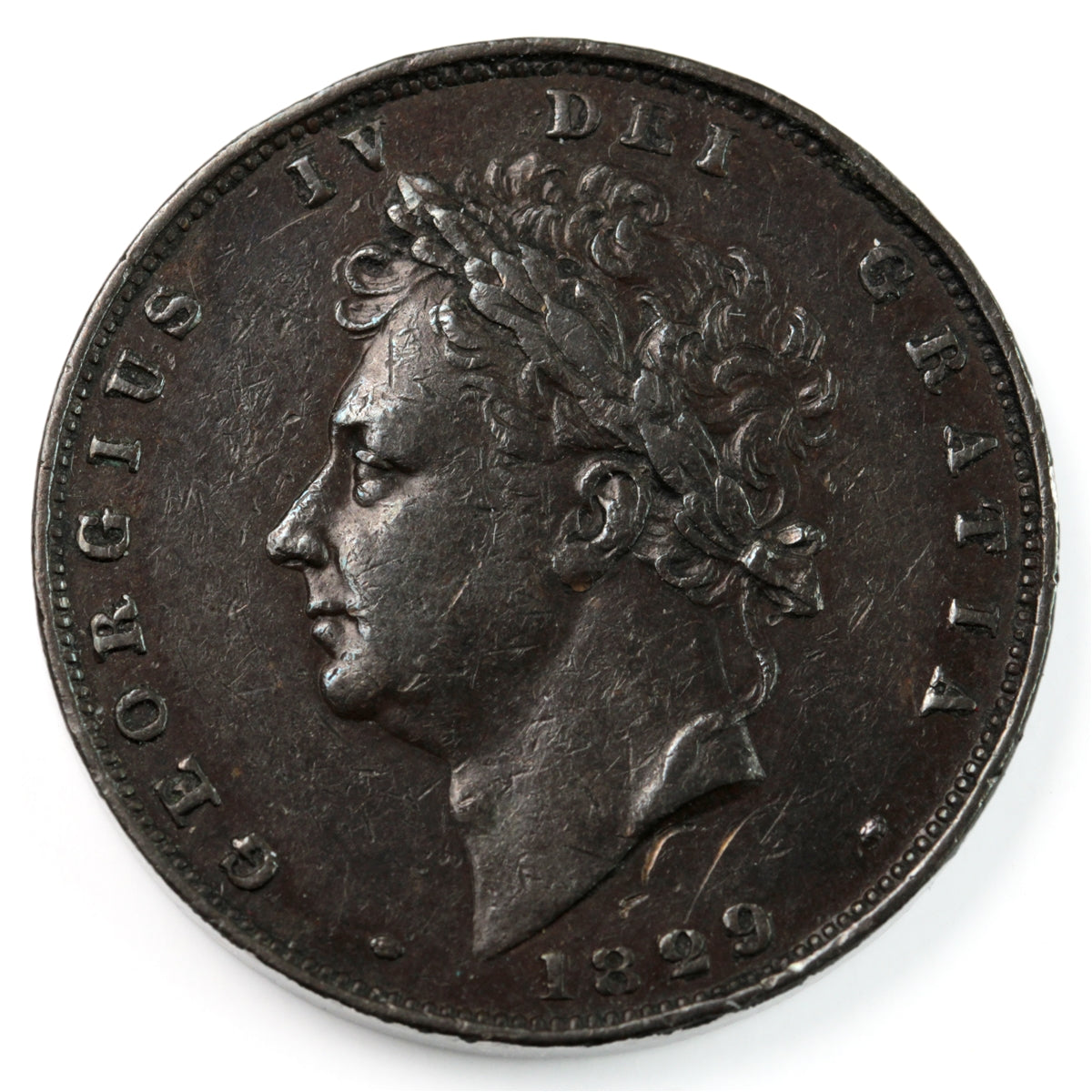 Great Britain 1829 Farthing Extra Fine (EF40) $