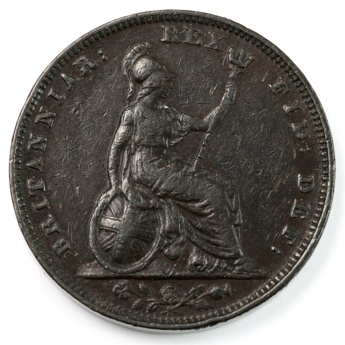Great Britain 1829 Farthing Extra Fine (EF40) $