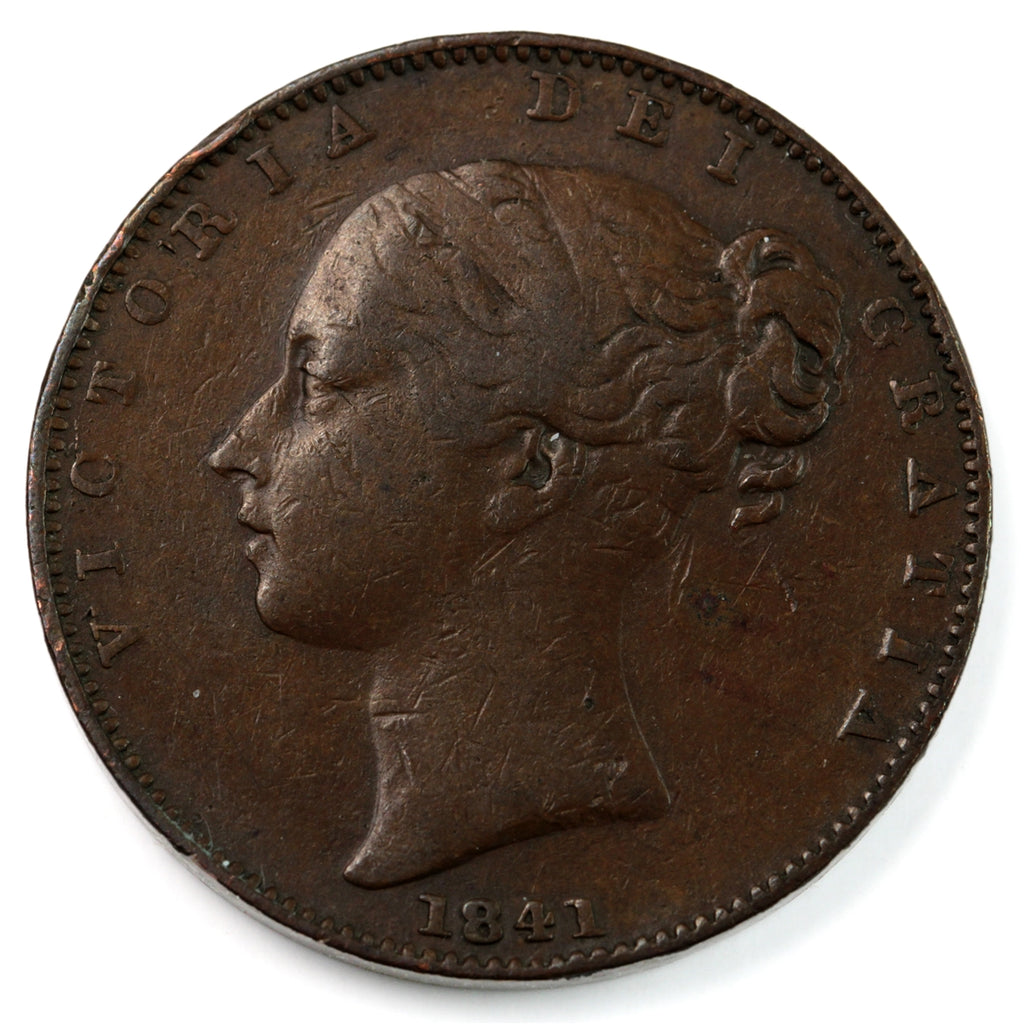 Great Britain 1841 Farthing VF-EF (VF30) $
