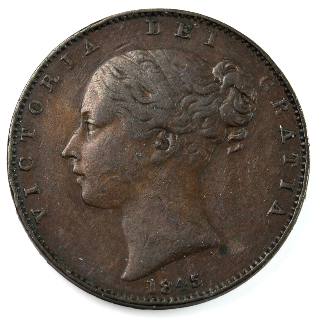 Great Britain 1845 Farthing VF-EF (VF30) $