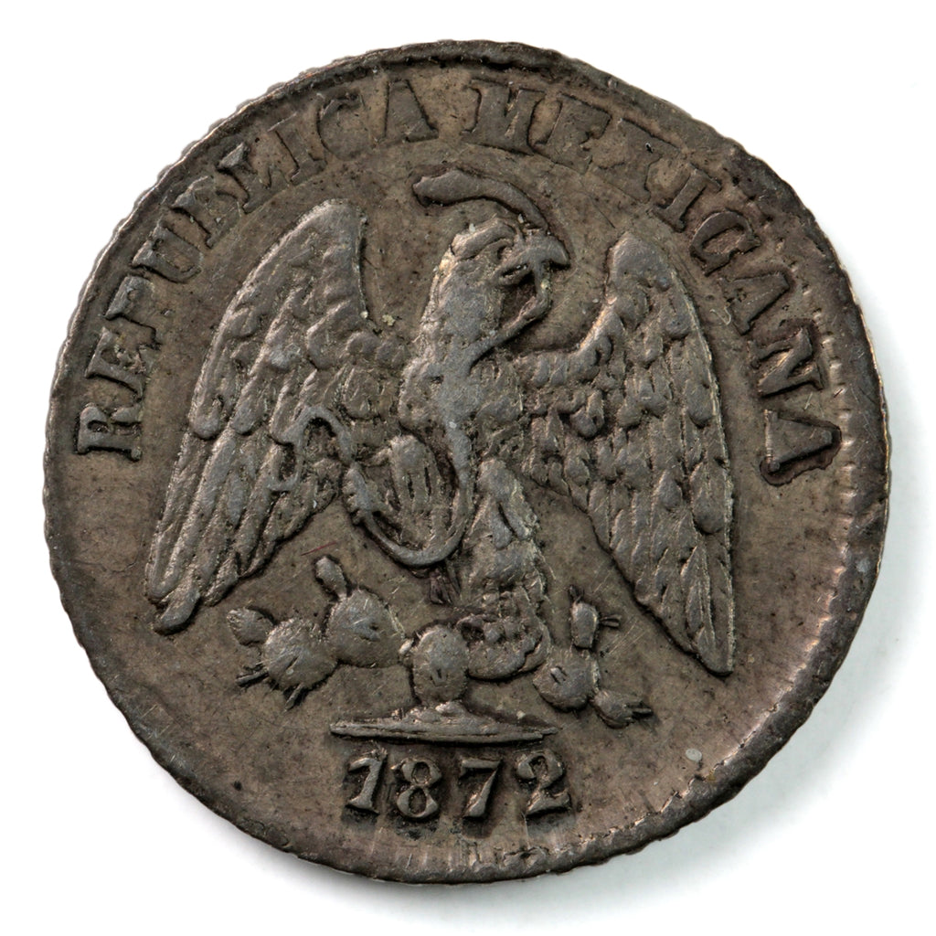 Mexico 1872 ZSH 5 Centavos EF-AU (EF45) $