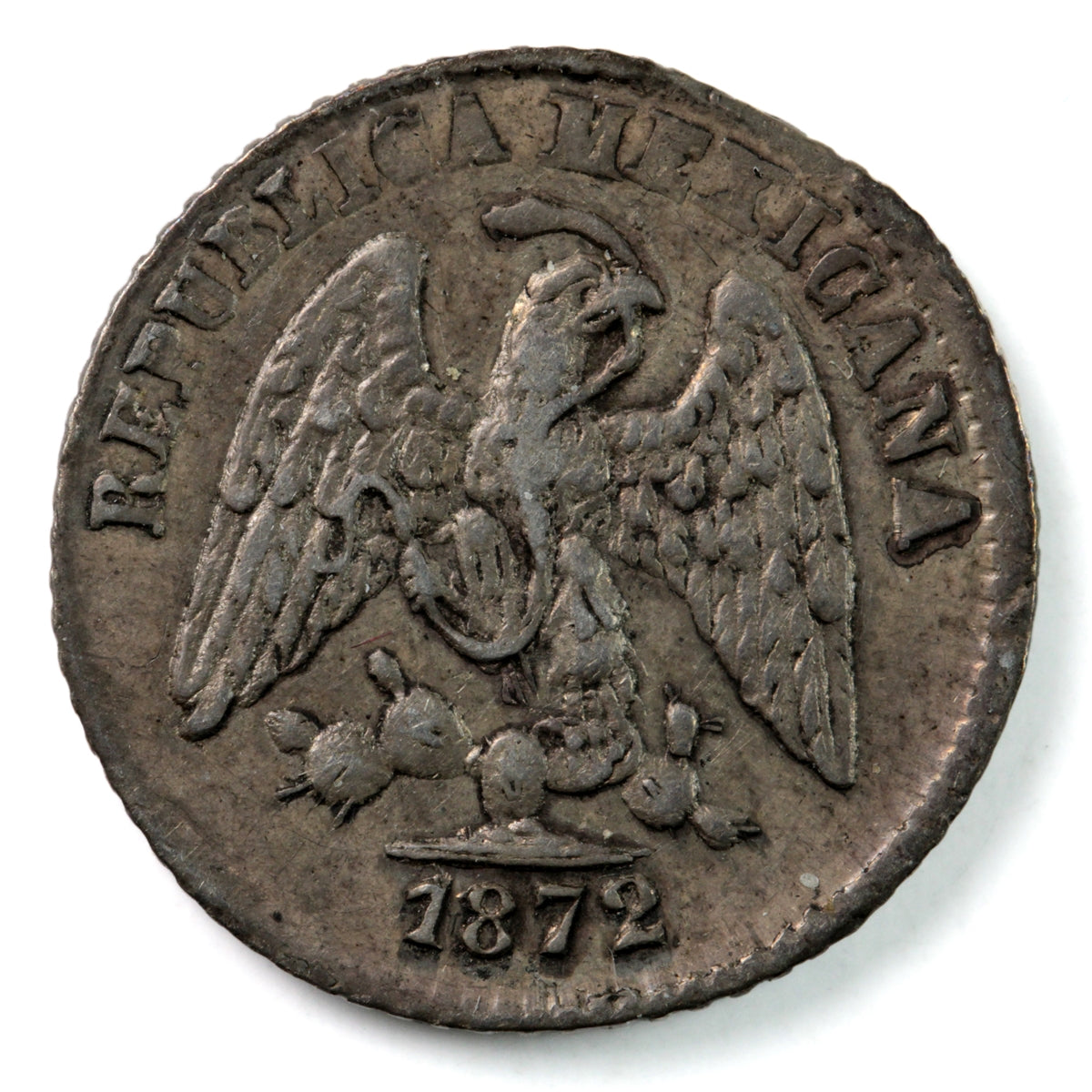 Mexico 1872 ZSH 5 Centavos EF-AU (EF45) $