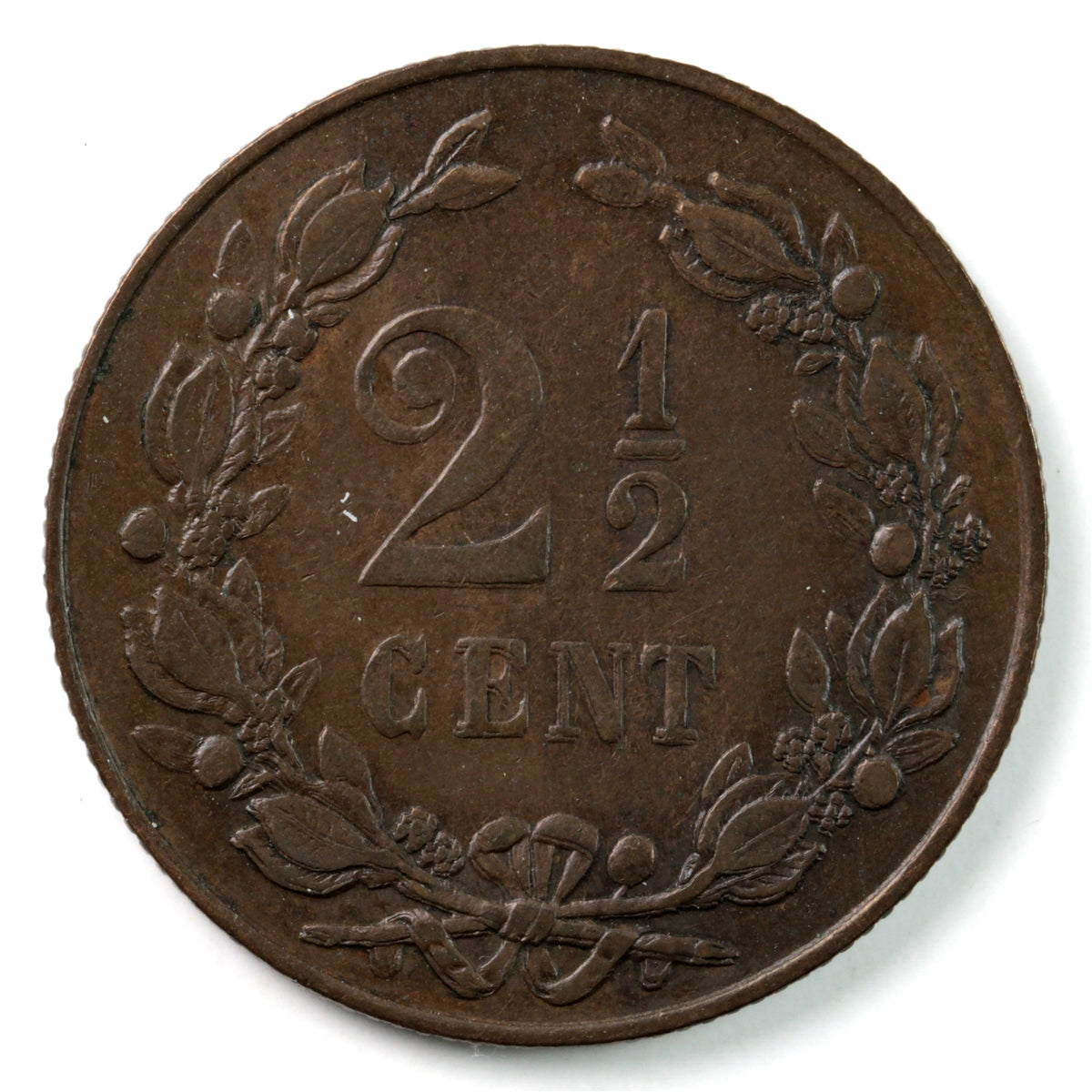 Netherlands 1898 2 1/2 Cent EF-AU (EF-45) $