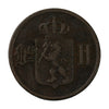 Norway 1876 2 Ore Extra Fine (EF-40)