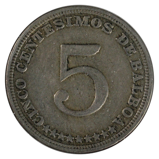 Panama 1929 5 Centesimos VF-EF (VF-30)