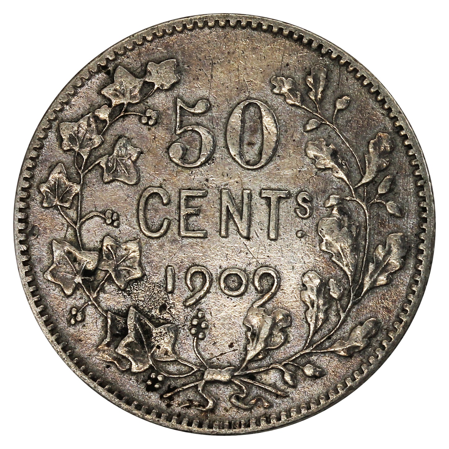 Belgium 1909 50 Centimes Extra Fine (EF40)