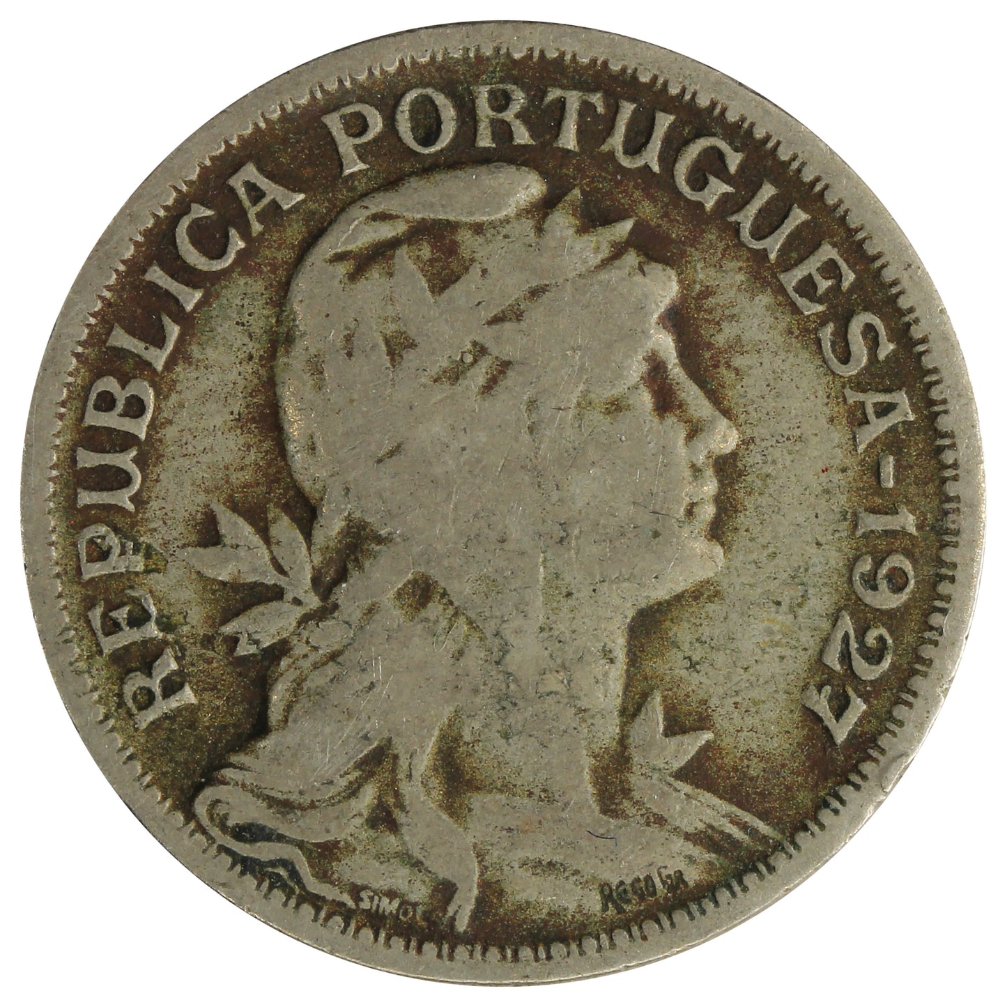 Portugal 1927 50 Centavos VF-EF (VF30)