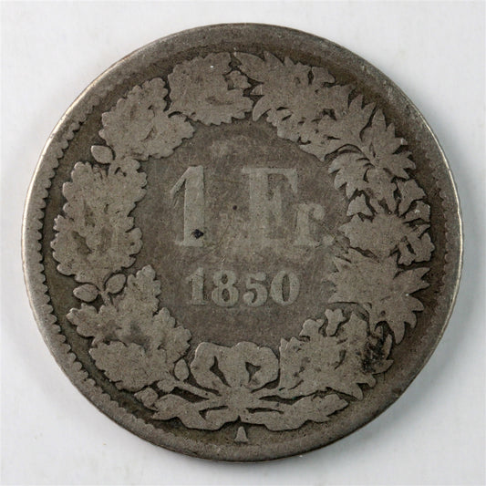Switzerland 1850A Franc VG-F (VG10) $