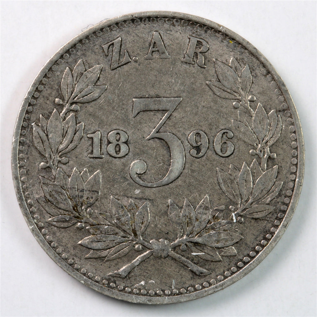 South Africa 1896 3 Pence Extra Fine (EF40) $