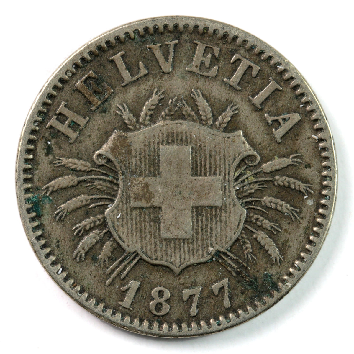 Switzerland 1877B 5 Rappen Very Fine (VF20) $
