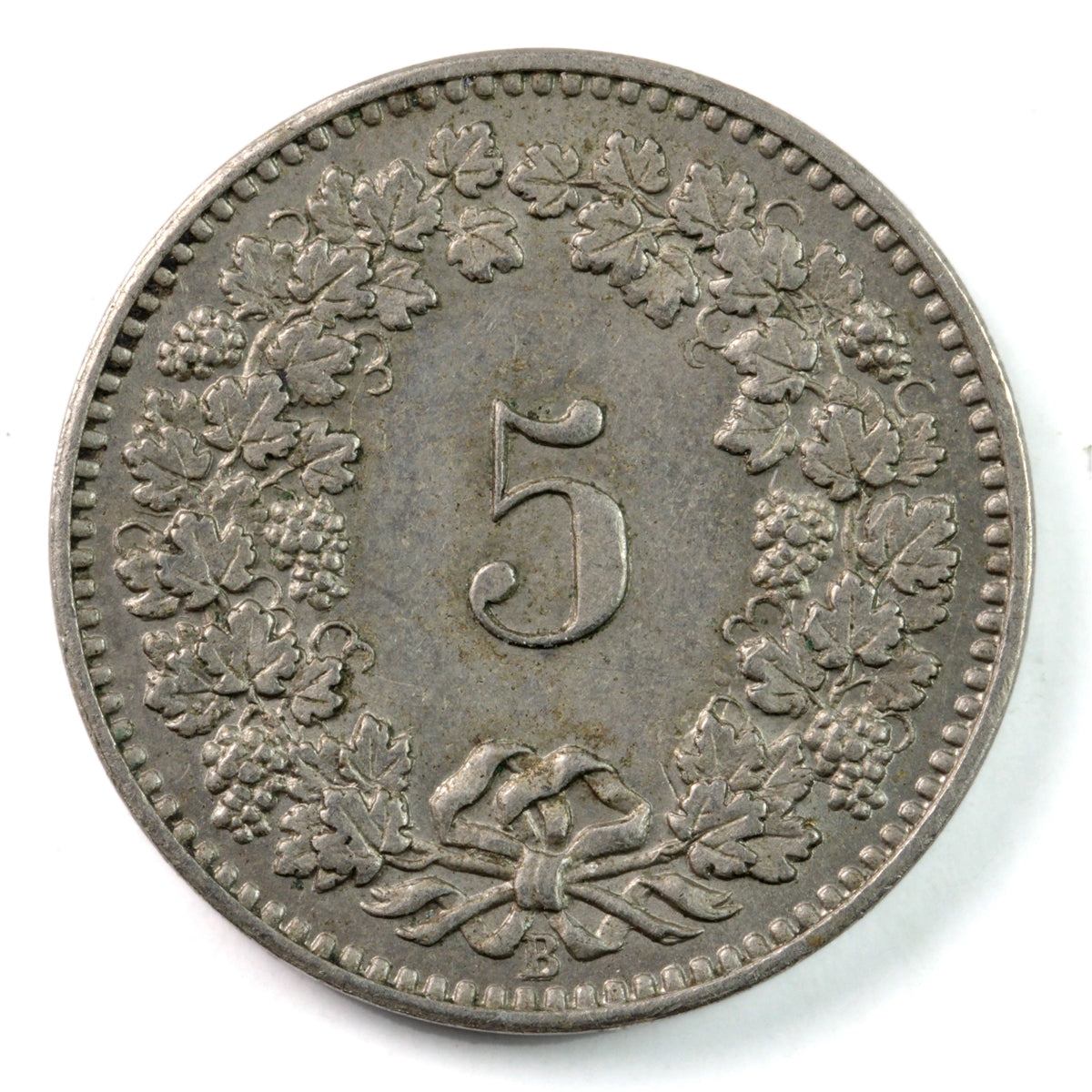 Switzerland 1905B 5 Rappen Almost Uncirculated (AU50) $