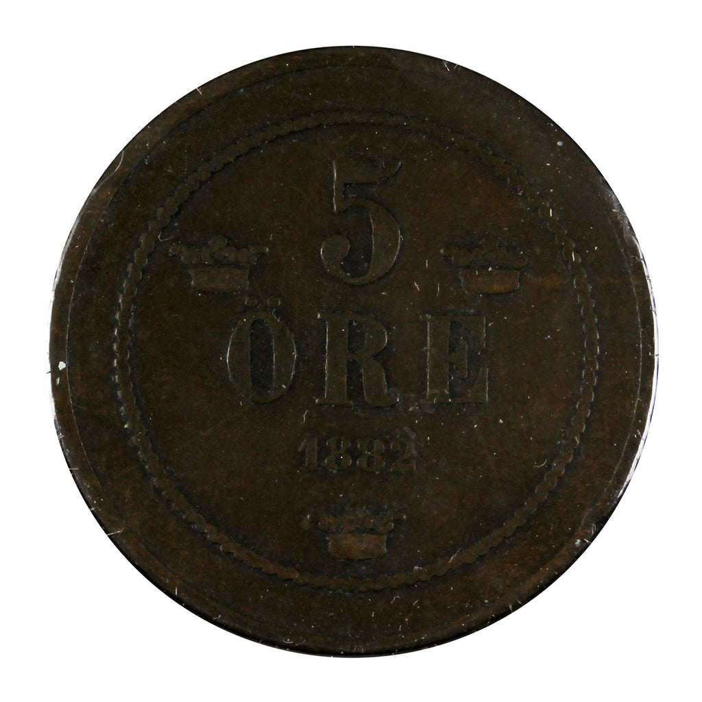 Sweden 1882 5 Ore Very Fine (VF20)