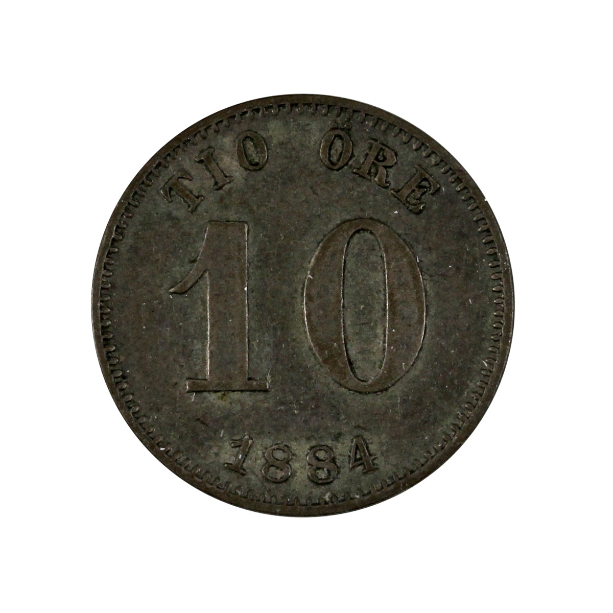 Sweden 1884EB 10 Ore VF-EF (VF30)