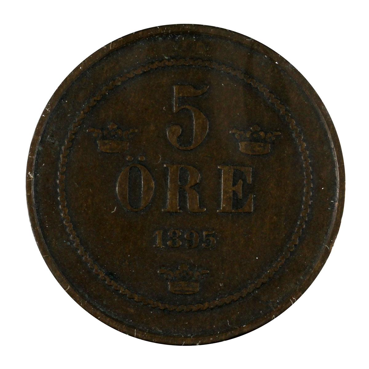 Sweden 1895 5 Ore VF-EF (VF30)