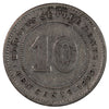 Straits Settlements 1888 10 Cents F-VF (F15)