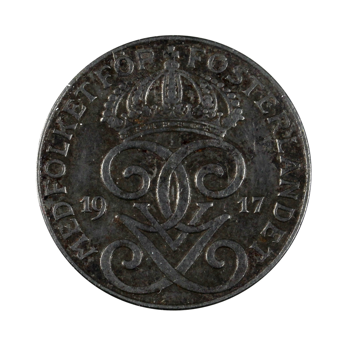 Sweden 1917 2 Ore Extra Fine (EF40)