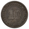 Straits Settlements 1891 10 Cents Fine (F12)