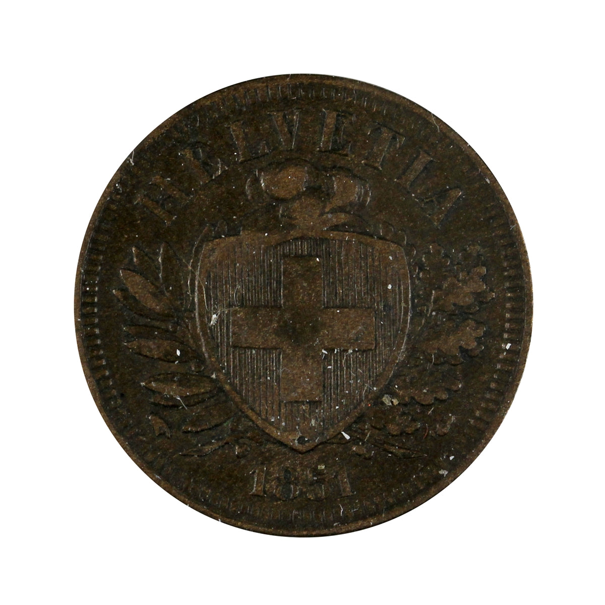Switzerland 1851A 2 Rappen VF-EF (VF30)