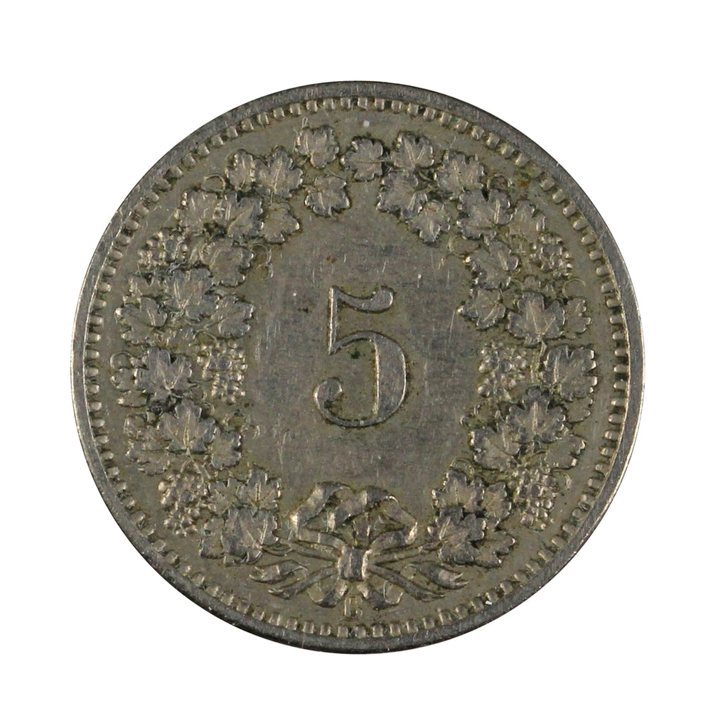 Switzerland 1883B 5 Rappen Extra Fine (EF40)