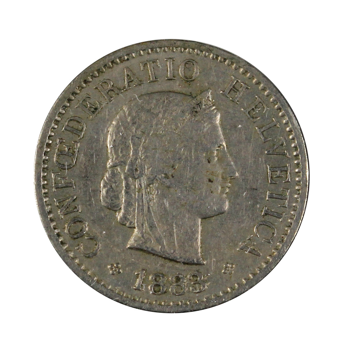 Switzerland 1883B 5 Rappen Extra Fine (EF40)