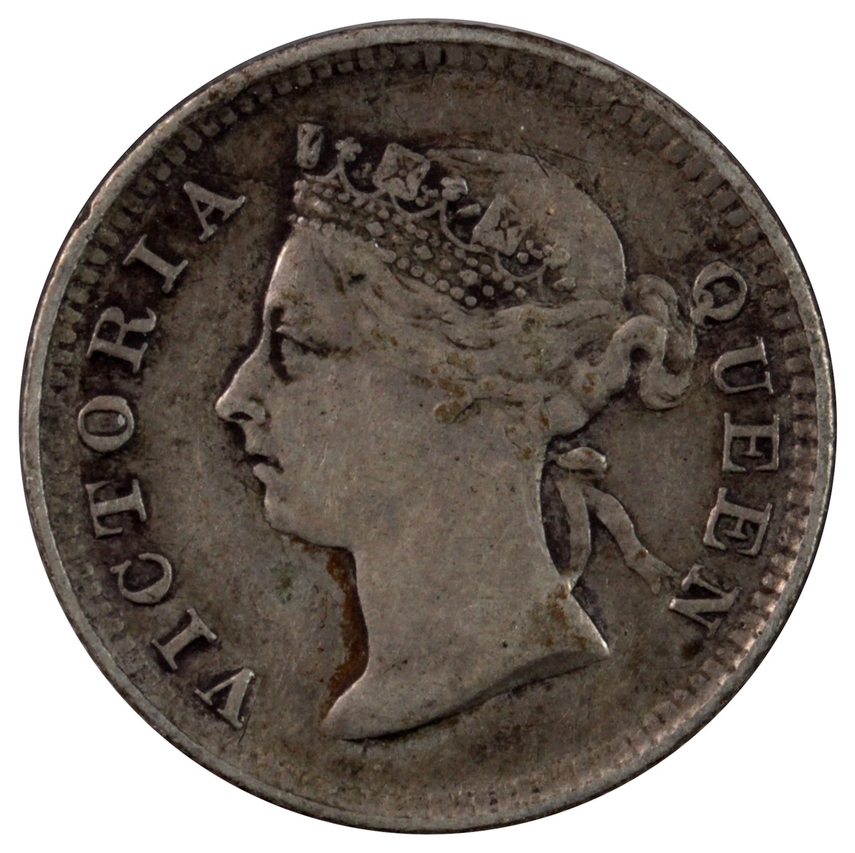 Straits Settlements 1895 5 Cents F-VF (F15)