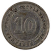 Straits Settlements 1896 10 Cents Fine (F12)