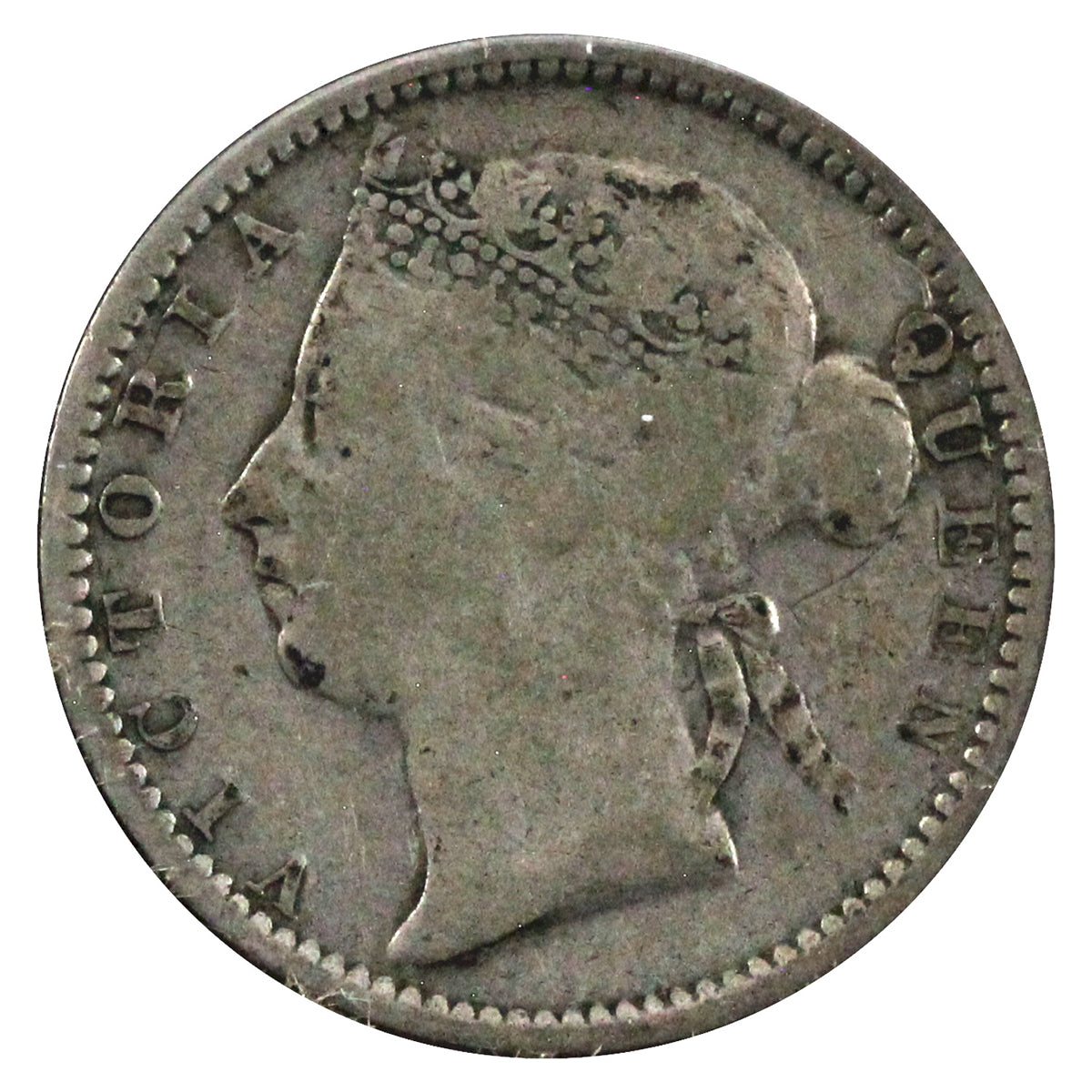 Straits Settlements 1896 10 Cents F-VF (F15)