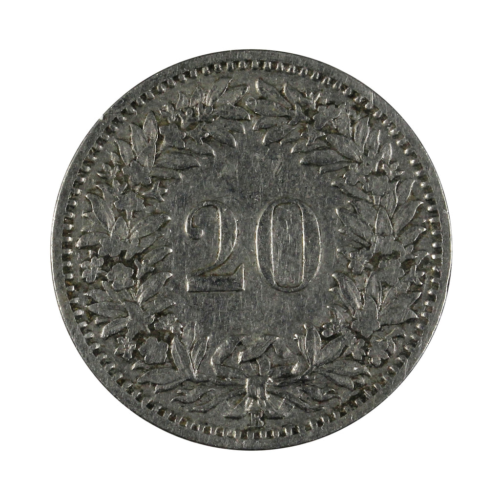 Switzerland 1896B 20 Rappen Extra Fine (EF40)