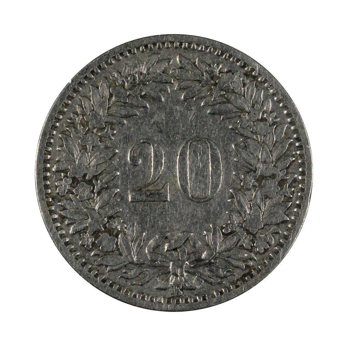 Switzerland 1896B 20 Rappen Extra Fine (EF40)